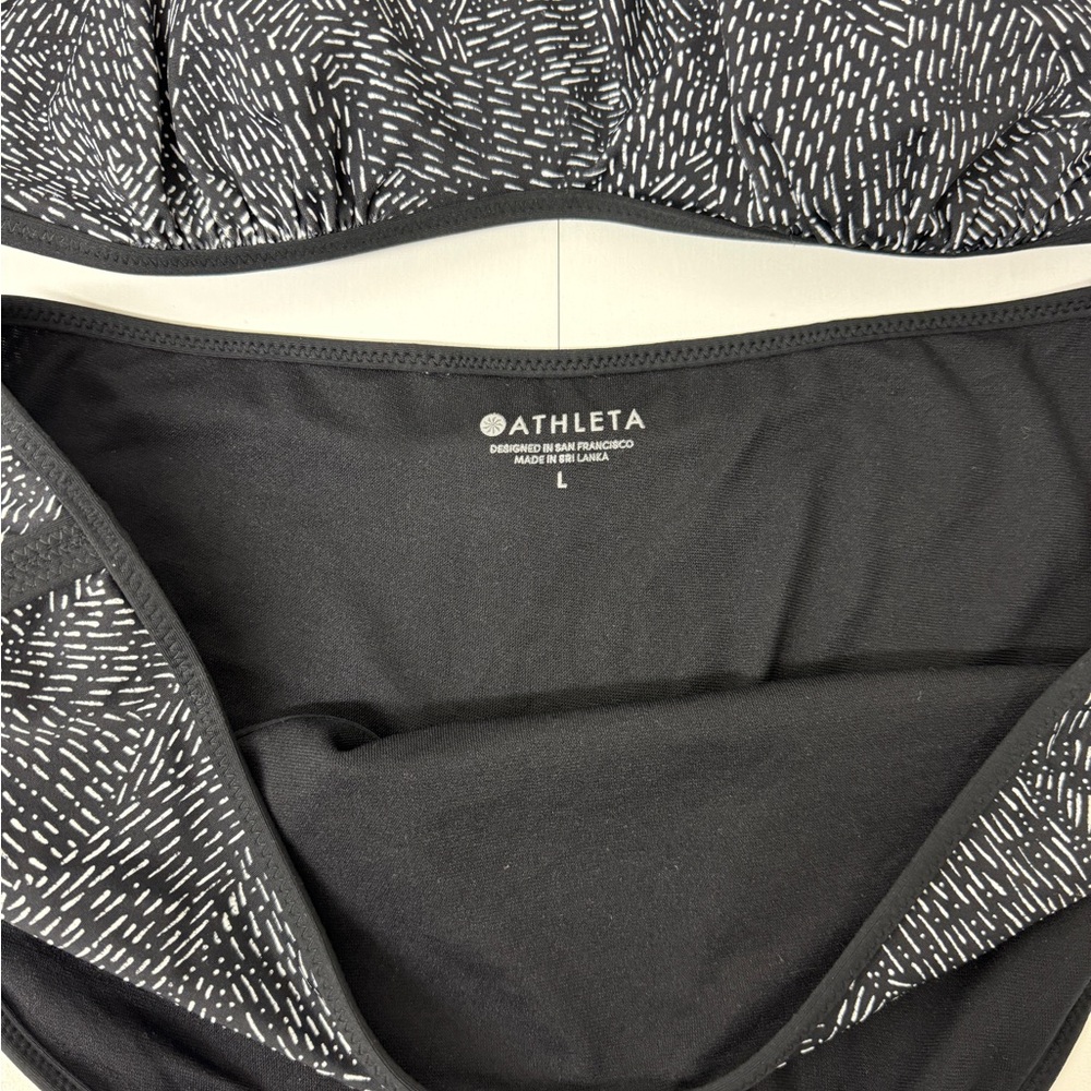 Athleta Bathing Suit Black & White - Picture 2 of 4